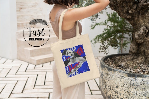 Tote Bag Aesthetic, Art Tote Bag, Groovy Tote Bag, Trendy Tote Bag