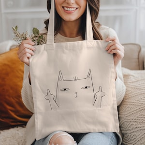 Cat Tote Bag, Cat Bag, Cat Lover Gift, Funny Cat Tote Bag, Cat Meme, Funny Tote Bag, Funny Cat Gifts, Cat Canvas Bag, Cat Market Bag