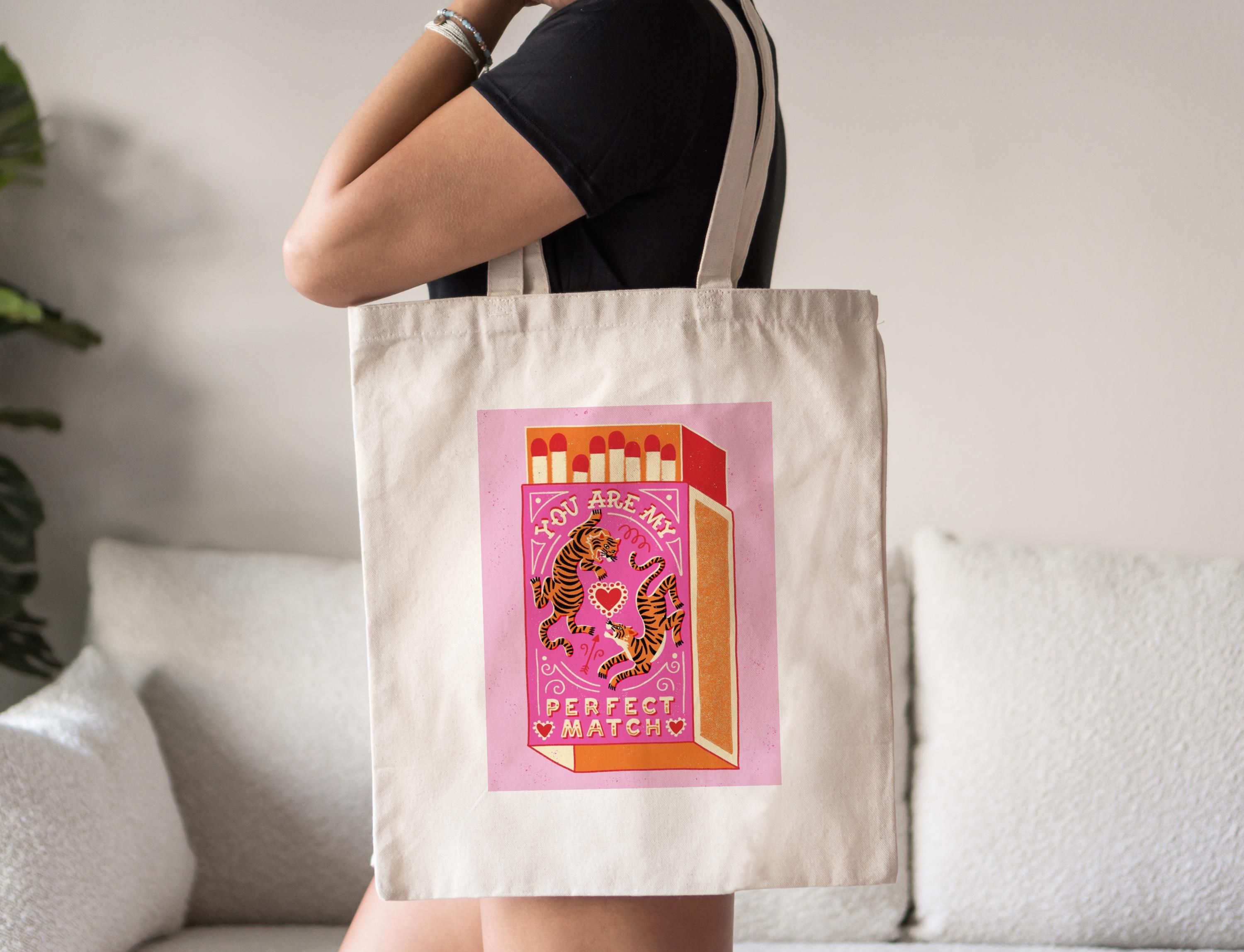 Tote bag with middle divider sale