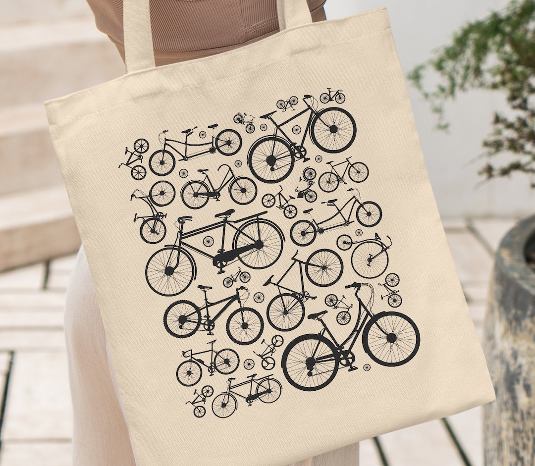 Bike Tote Bag, Bicycle Tote, Cycling Tote, Biker Tote Bag, Gift for