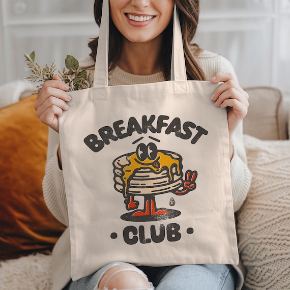 Breakfast Lover Gift, Breakfast Club, Pancake Tote Bag