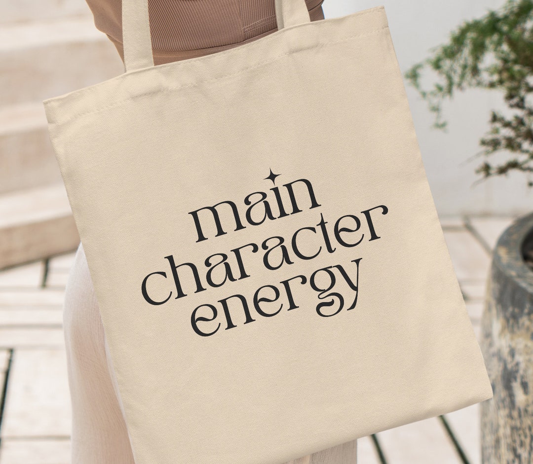 Trendy Tote Bag Main Chracter Energy Tote Bag Book Tote Bag - Etsy