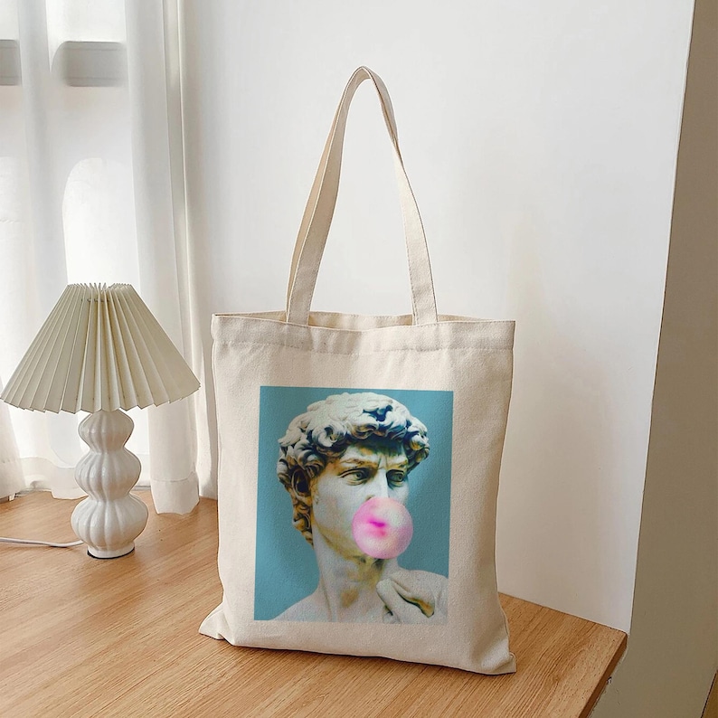 Art Tote Bag, Michelangelo David, Gift For Art Lovers