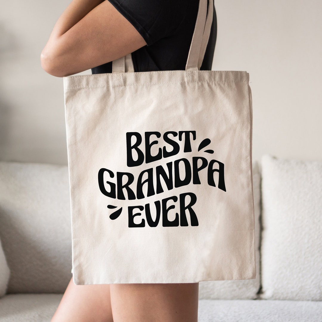 CafePress "World's Greatest Grandpa" Tote Bag - Natural Canvas, Reusable Shopping Bag, Two Sizes