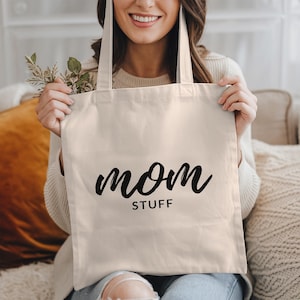 Mom Tote Bag, Mom Gift, Mother&#39;s Day Gift, New Mom Gift, Mom Life Tote, Mom Essentials, Mom Canvas Bag, Gift For Mom, Mom Stuff Bag