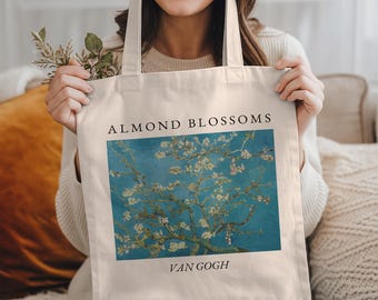 Van Gogh Tote Bag "Almond Blossom", Vincent Van Gogh, Art Tote Bag, Gifts For Art Lovers, Art Teacher Gift