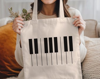 Gifts For Pianists, Piano Tote Bag, Pianist Gift, Music Tote Bag, Musician Gift, Piano Teacher Gift, Music Bag, Gift for Musician