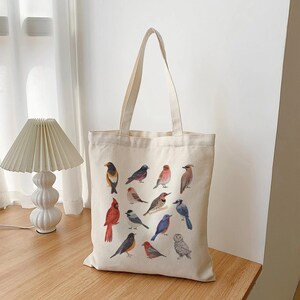 Bird Tote Bag, Bird Watcher Gift, Birdwatching Bag, Tote Bag, Bird Lover Gift, Nature Lover Gift, Bird Art, Bird Gifts, Canvas Tote Bag