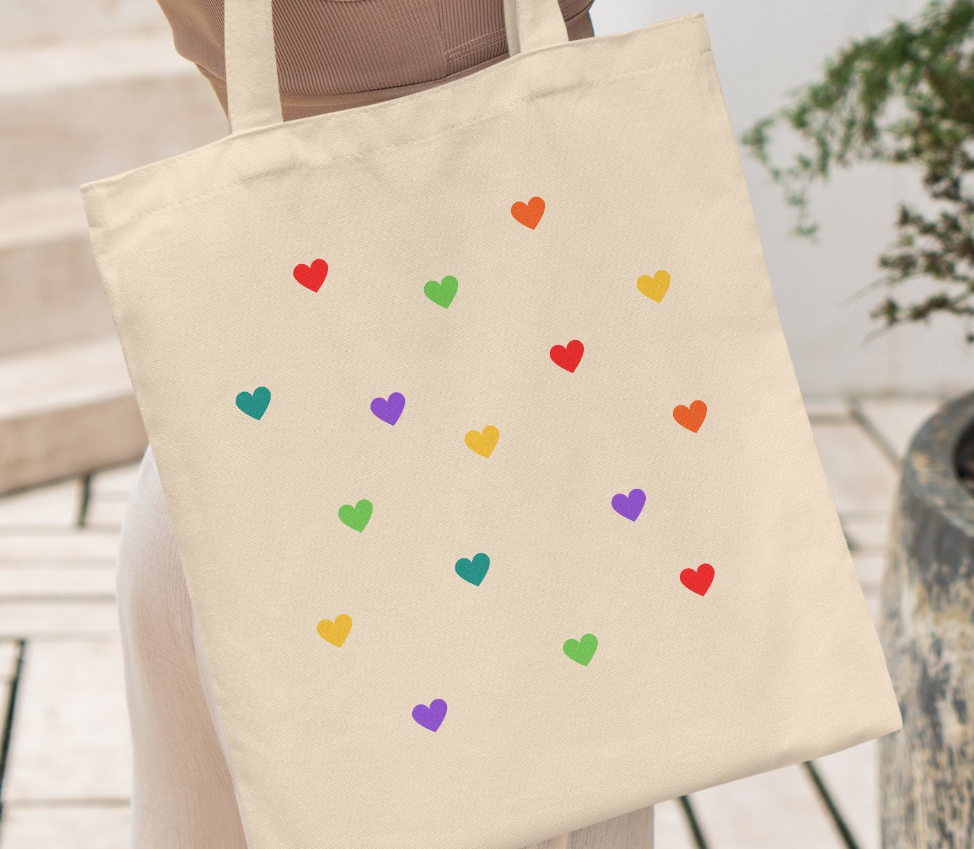 Heart Tote Bag Mini Hearts Tote Preppy Tote Bag Trendy Tote - Etsy