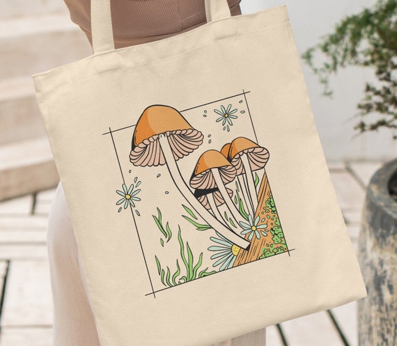 Mushroom MOGU/Canvas Storage Bag/Matcha Green/Bu Bu Bear - Shop