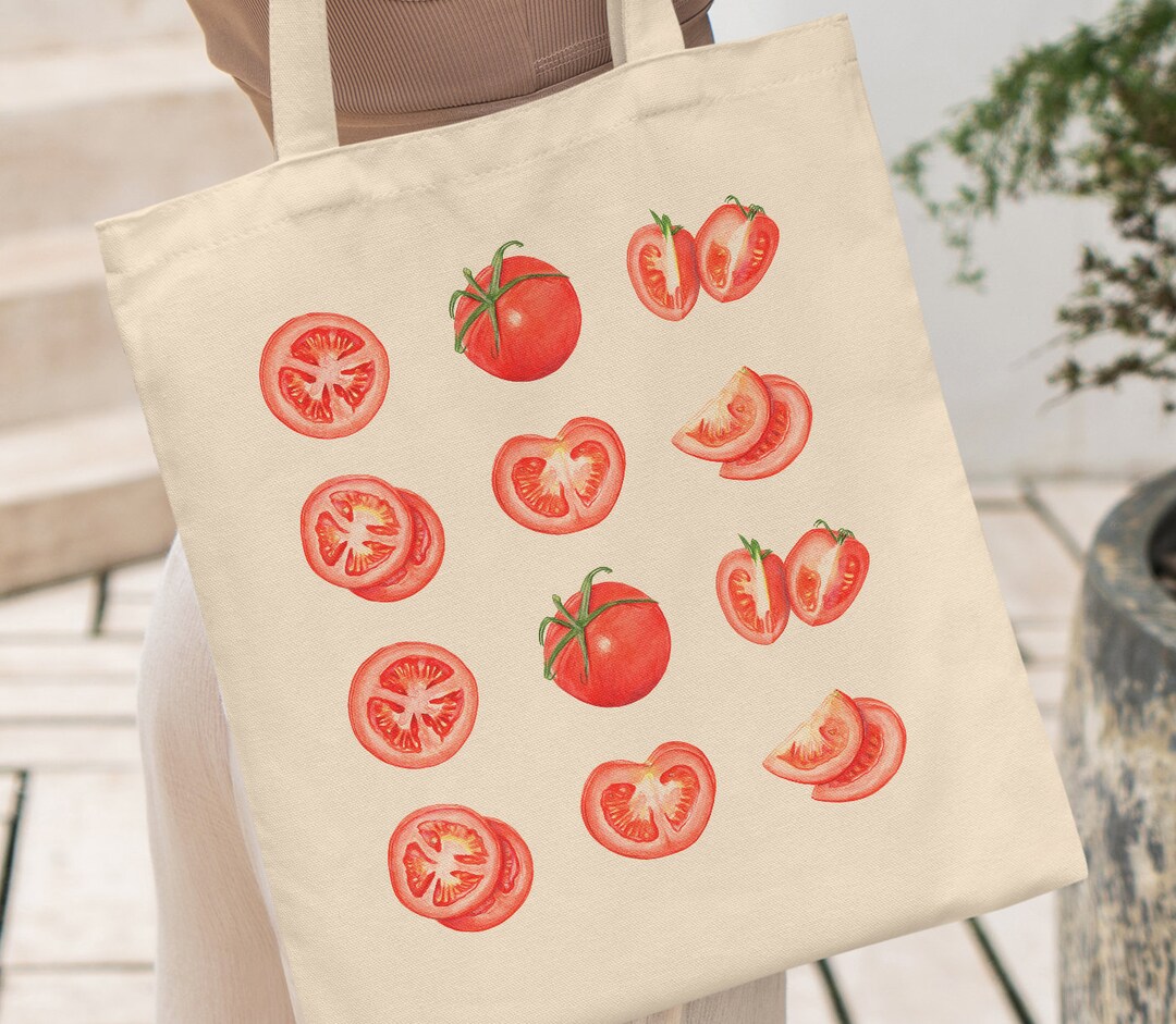 Tomato Tote Bag Tomatoes Bag Gardening Tote Vegetable Tote Etsy