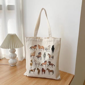 Horse Tote Bag: Gift For Horse Lover, Equestrian Gifts, Horse Gifts, Horse Breeds