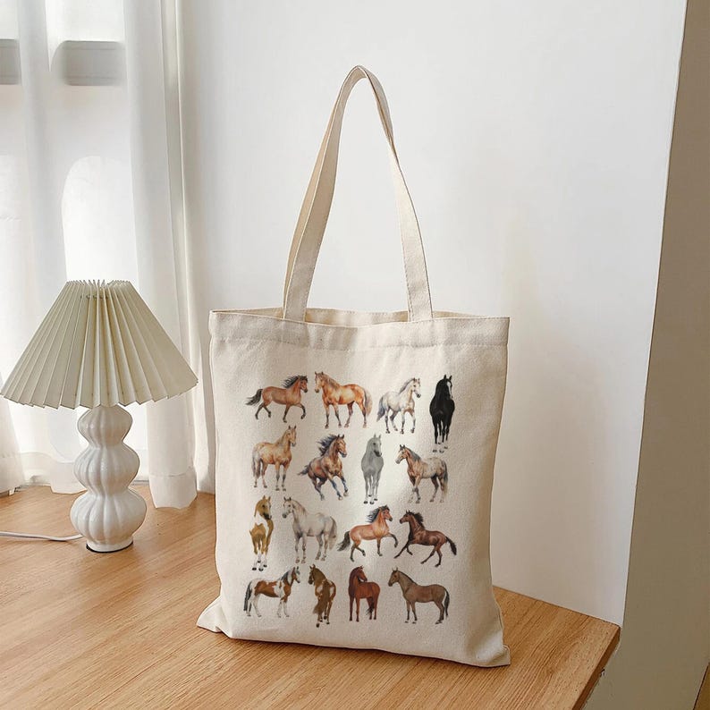 Horse Tote Bag: Gift For Horse Lover, Equestrian Gifts, Horse Gifts, Horse Breeds
