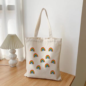 Rainbow Tote Bag: Pride Tote Bag, Pride Gifts, Rainbow Gifts, Bohemian Tote Bag