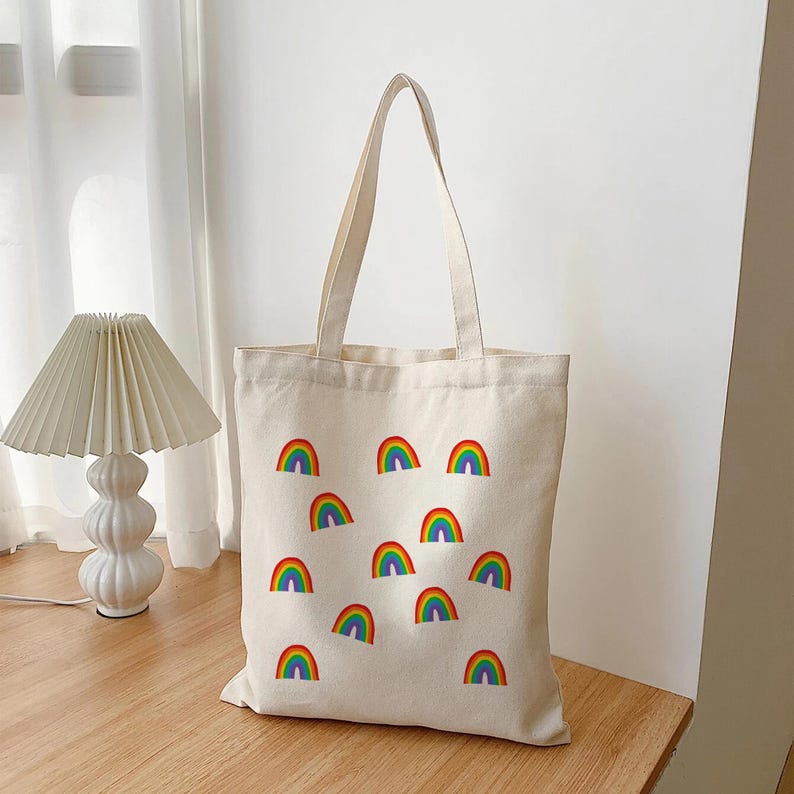 Rainbow Tote Bag: Pride Tote Bag, Pride Gifts, Rainbow Gifts, Bohemian Tote Bag