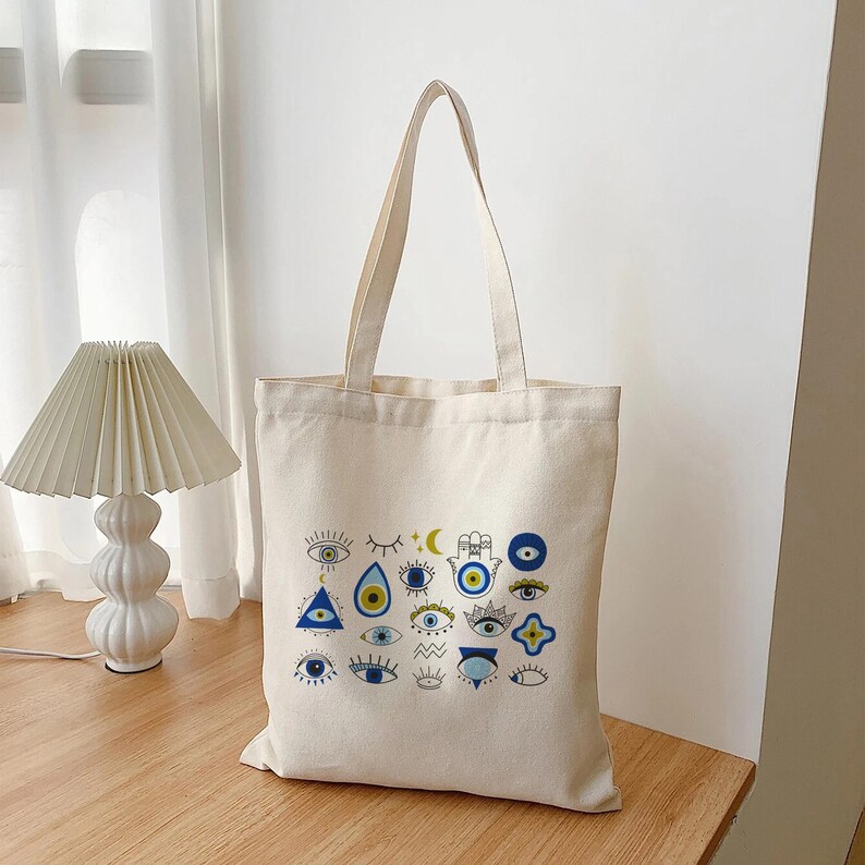 Evil Eye Gift: Bohemian Tote Bag, Spiritual Gifts, Manifestation, Celestial Gifts, Gothic Tote Bag