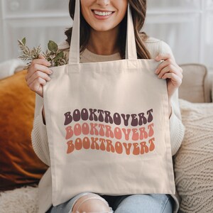 Book Tote Bag, Reading Tote, Book Lover Gift, Canvas Tote Bag, Bookworm Gift, Cute Literary Tote, Aesthetic Bookish Tote, Book Club Bag