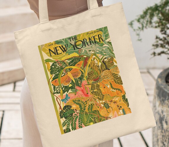 The New Yorker Tote Bag, Vintage New Yorker Tote, Aesthetic Tote Bag, Retro  Tote Bag, 90s Tote Bag, Artsy Tote Bag, Art Tote Bag, Book Tote 