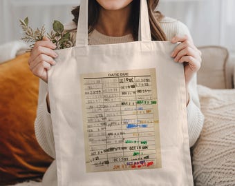 Library Tote Bag: Reading Tote Bag, Book Lover Gift