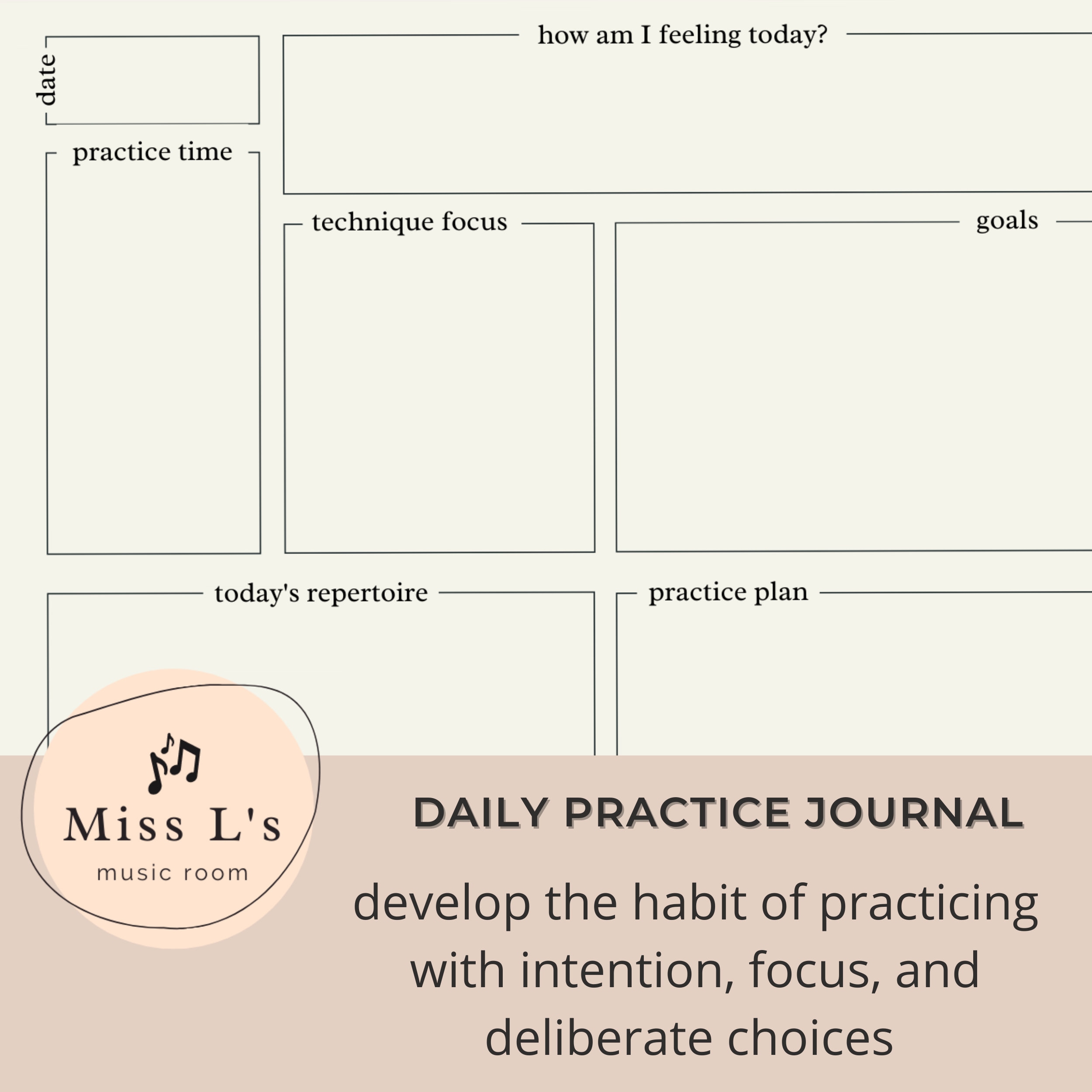 The Musician’s Notebook - Practice Journal - Etsy