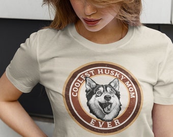 Retro Siberian Husky T-Shirt, Huskiss Shirt