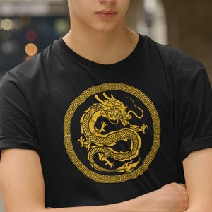 Golden chinese dragon T-shirt