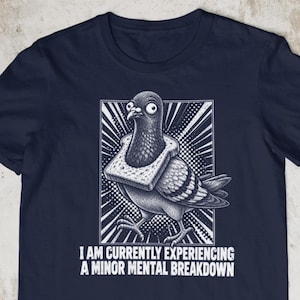 Sarcastic Funny Bird Tee,  a Minor Mental Breakdown Shirt, Funny Pigeon T-Shirt, Mental Breakdown Shirt,Weird Humor Shirt