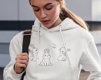 Bunny Sweatshirt, Rabbit Mom Hoodie