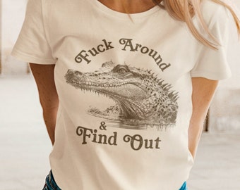 Crocodile Graphic T-shirt, Sarcastic Alligator Tee