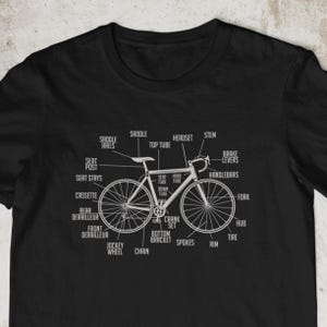 Retro Bicycle Anatomy T-Shirt, Cycling Gift