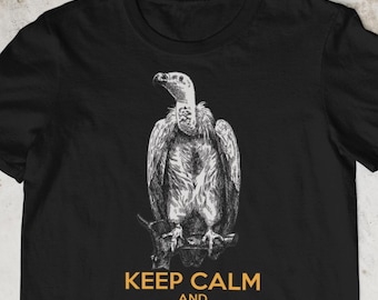 Keep Calm Vulture Graphic T-Shirt, Bird Lover Tee