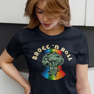 Brocc n roll, broccoli shirt, rock and roll shirt, music, rock music, rock n roll, rock on , brocc on shirt