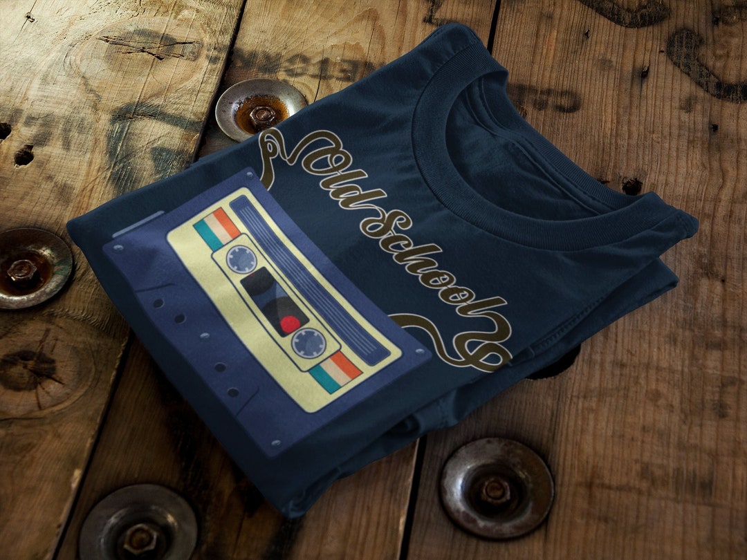 T-shirt Uomo Retrò Anni 80 90 – Cassetta Mixtape Con Frase Divertente, Cotone, Made In Germany