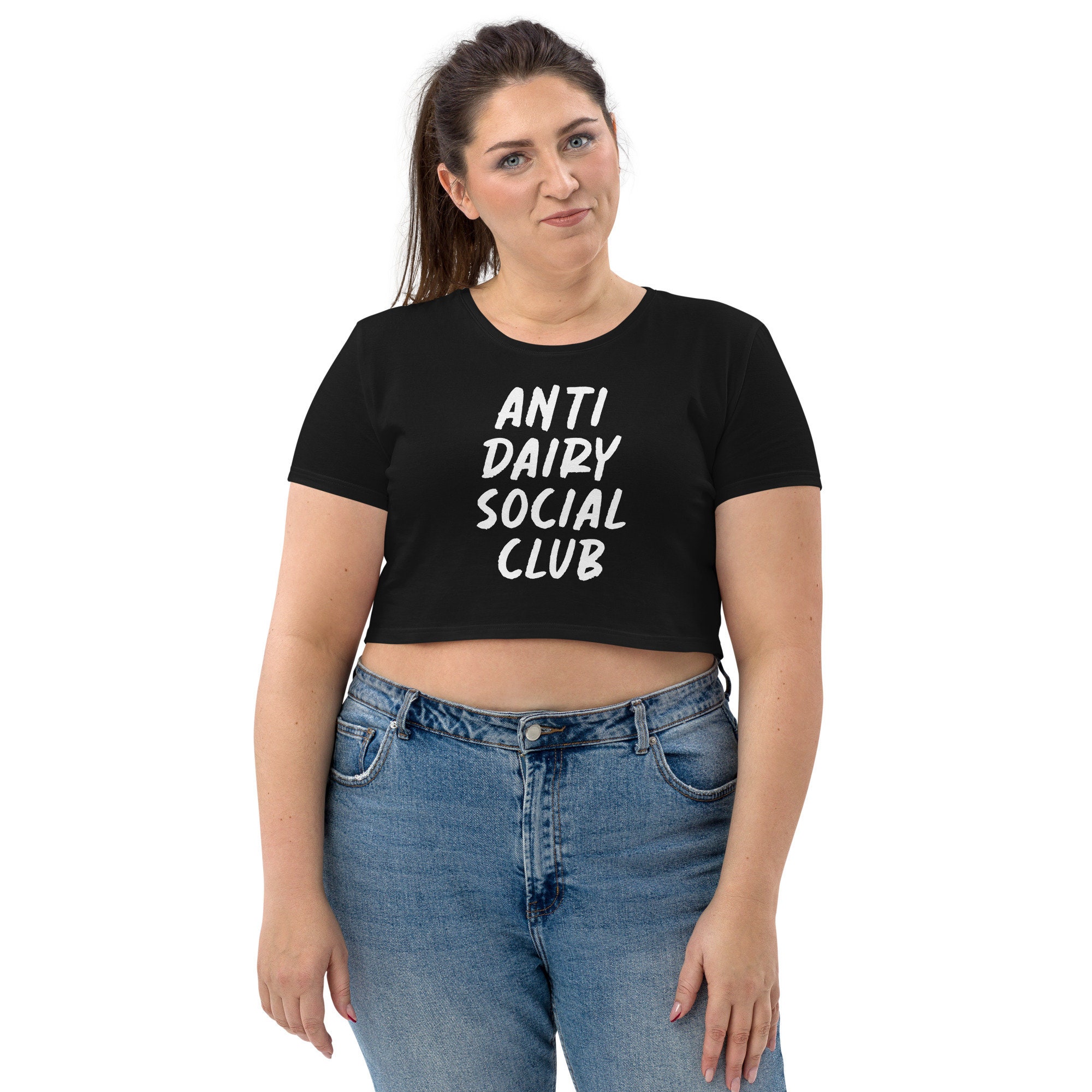 Anti Dairy Social Club T-shirt Organic Cotton Crop Top - Etsy
