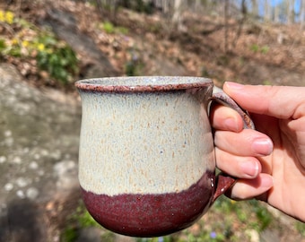 Ceramic Stoneware Purple Pottery Mug Coffee Latte Tea Mug