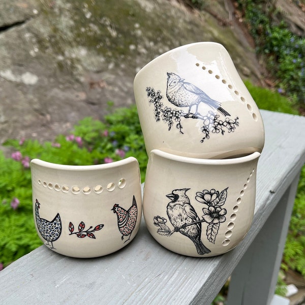 Ceramic Stoneware Herb Garden Herb Stripper Pottery