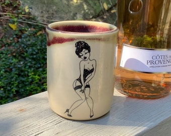 Sexy Lady Purple Ceramic Wine Whiskey Glass Cocktail Cup Cups