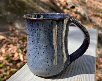 Ceramic Blue Pottery Mug Coffee Latte Tea Mug