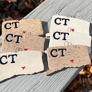 Connecticut State CT Heart Christmas Tree Ornament