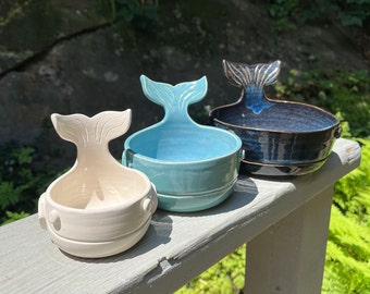 Ceramic Whale Bowl Sauce Bowl Ice Cream Bowl Prep Bowls Snack Bowls Salsa Bowl Party Dip Bowl Whale Lover Gift