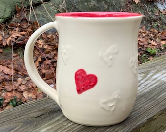 Ceramic Stoneware Galentines Day Teacher Valentine Sacred Heart Mug Coffee Latte Tea Mug