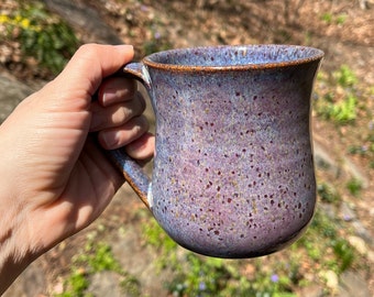 Ceramic Stoneware Purple Pottery Mug Coffee Latte Tea Mug