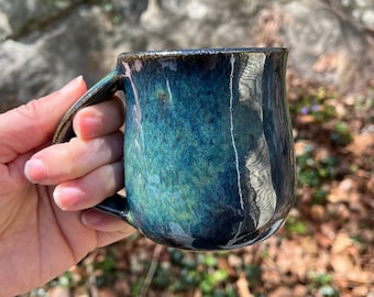 Ceramic Blue Galaxy Pottery Mug Coffee Latte Tea Mug