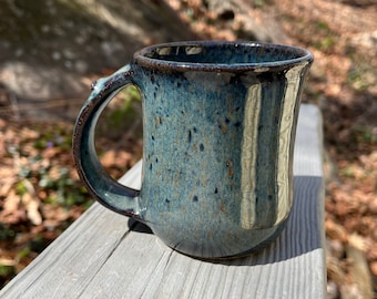 Ceramic Blue Pottery Mug Coffee Latte Tea Mug