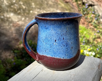 Ceramic Blue Pottery Mug Coffee Latte Tea Mug