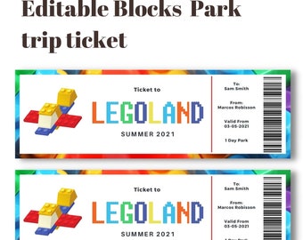 legoland ticket etsy