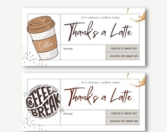 Coffee Gift Card - Etsy