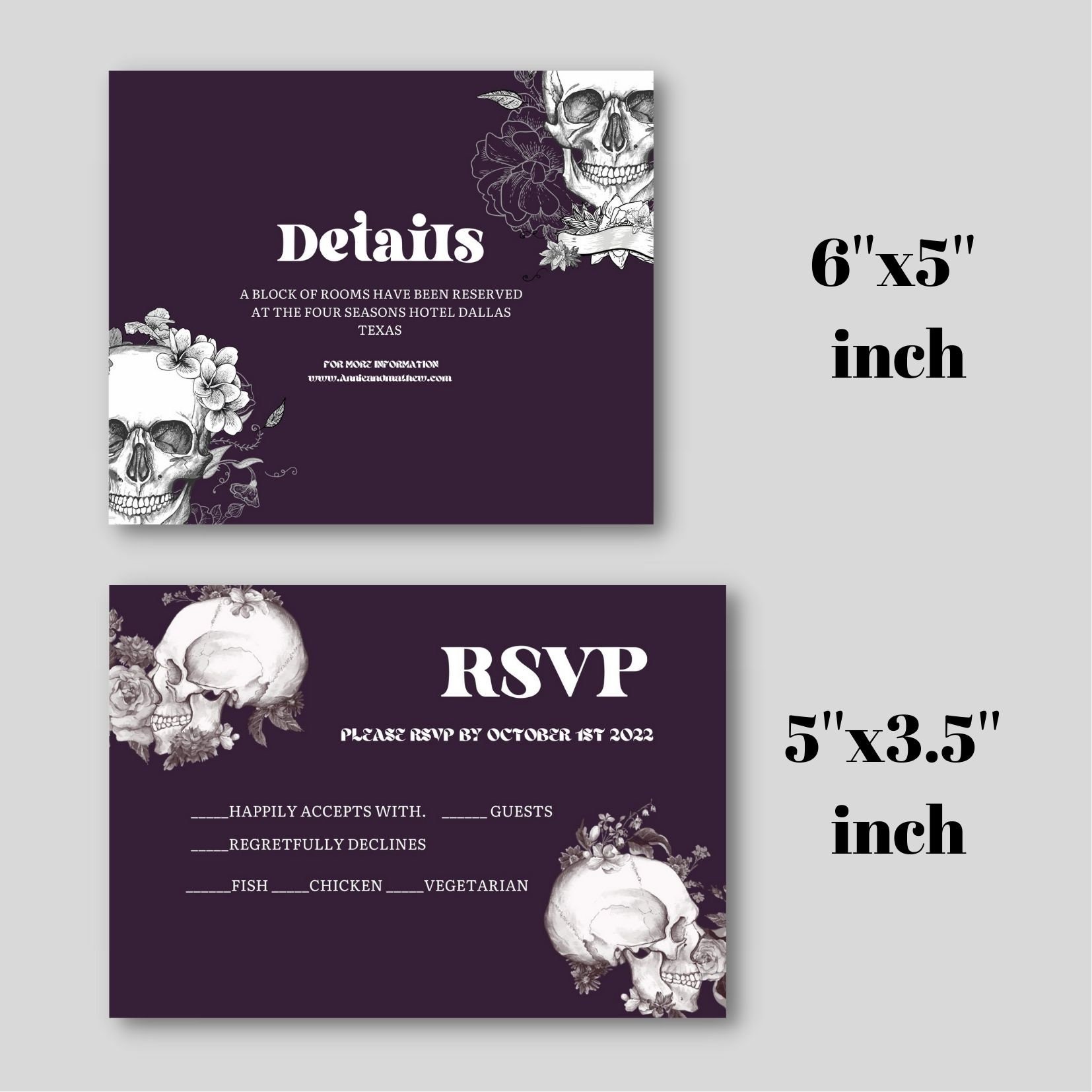 Editable and Printable Halloween Wedding Bundle Invitation - Etsy