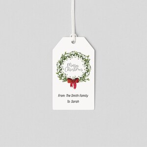 Editable and Printable Merry Christmas Gift Tag, Christmas Tag Template ...