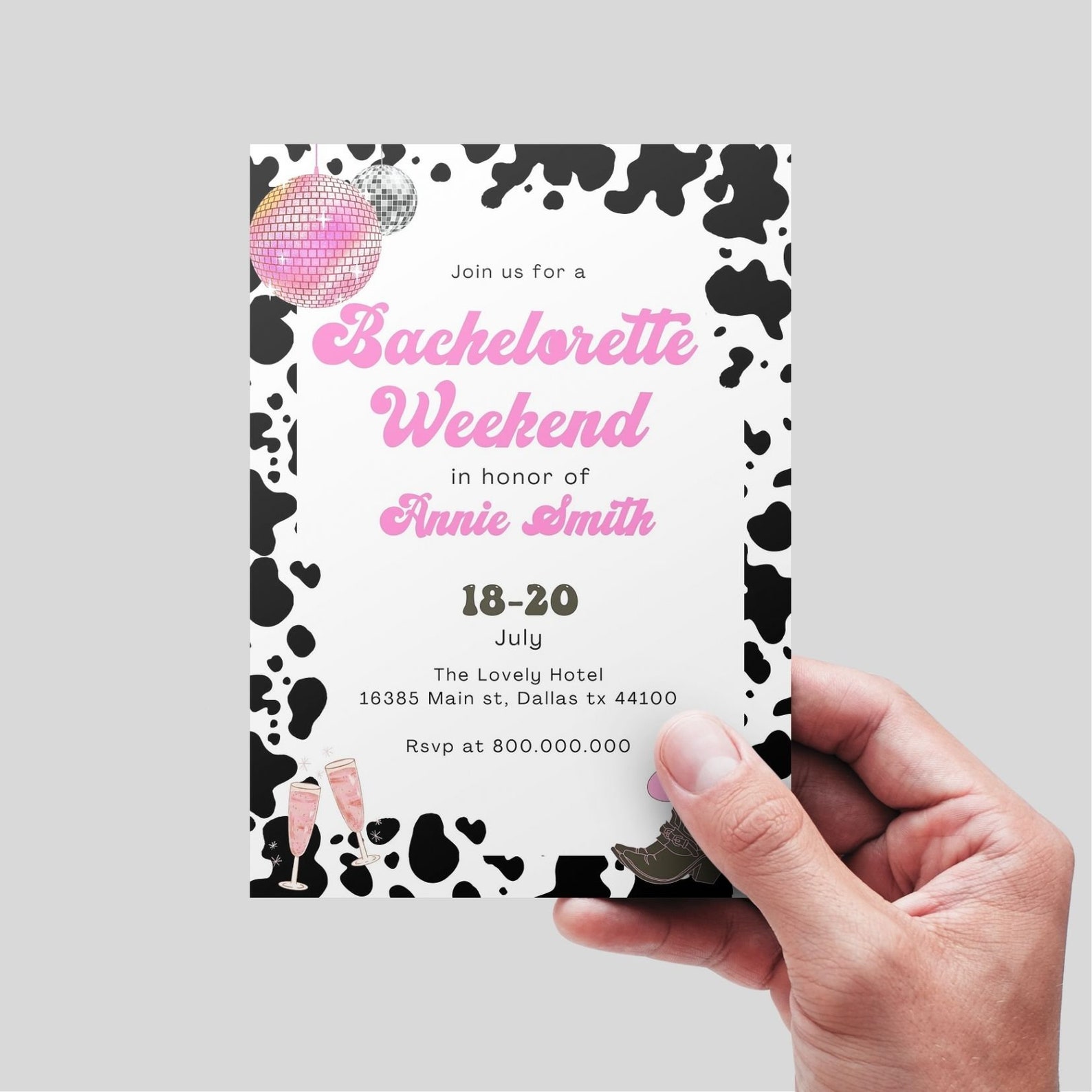 Editable and Printable Cowgirl Bachelorette Party Invite - Etsy